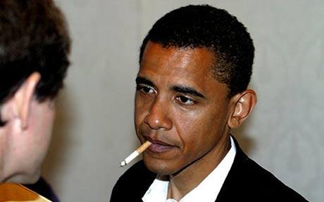 barack obama smoking cigarettes