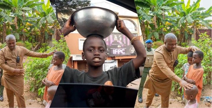 Young boy hawking sachet water gets scholarship, house, business for mom after stranger shared a video of him online