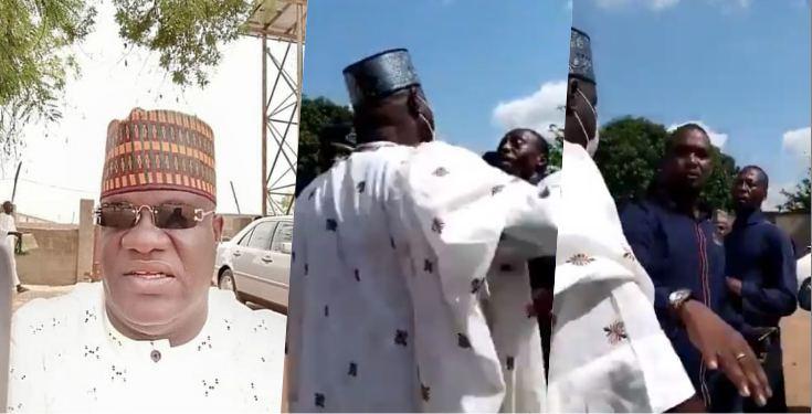 Adamawa state LG chairman caught on tape hitting a mechanic (Video)