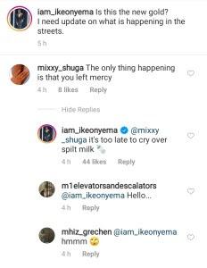 “It’s too late to cry over spilt milk” - Ike knocks fan who asked about his breakup with Mercy