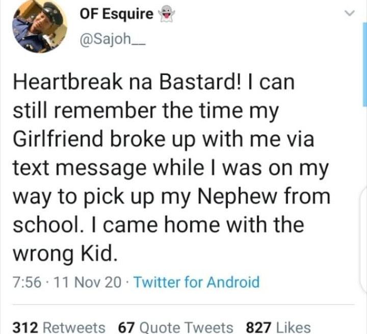 Nigerian men shares how their girlfriends broke up with them