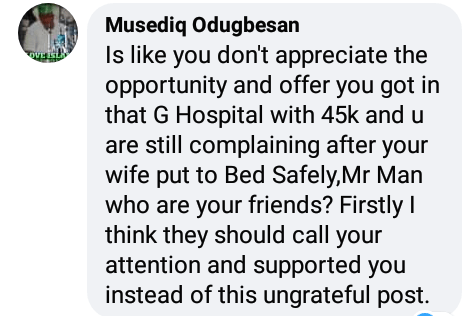 Man calls out hospital after being charged N45K for 'one hour child labour and successful delivery'