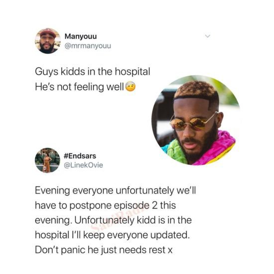 Kiddwaya has been Hospitalized