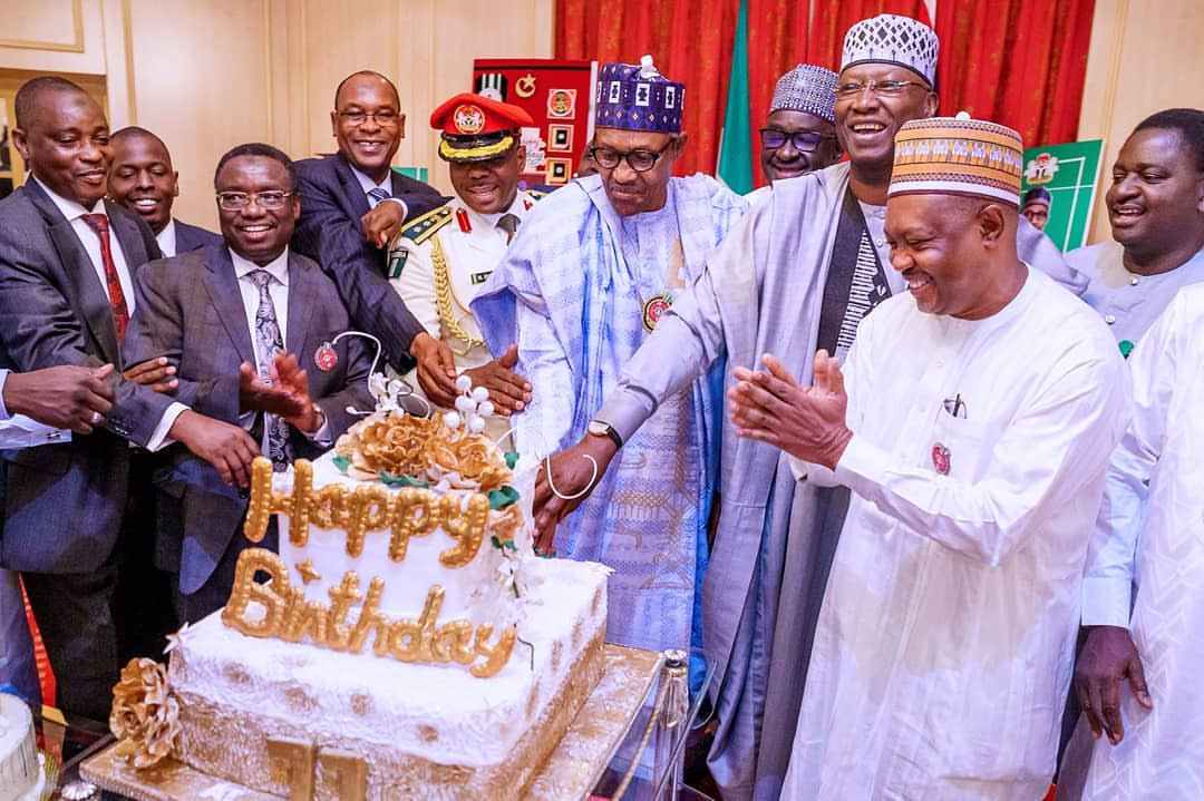 president buhari birthday cake