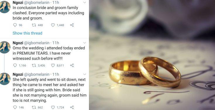 Couple's marriage ends at their wedding reception because the groom's people didn't get food