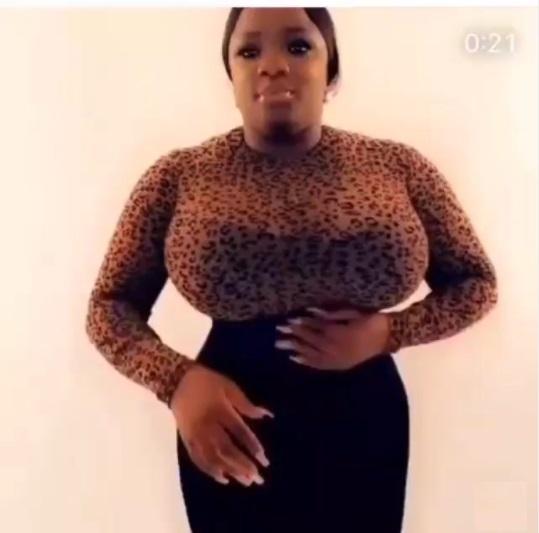 "No kee yourself because of money" - Fans reacts to distressed look on Dorathy during waist trainer advert (Video)