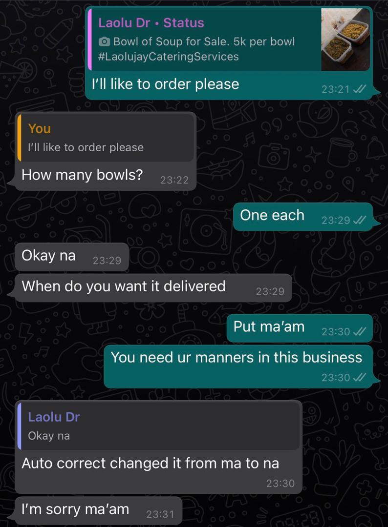 Online soup vendor lambast customer who asked for 'tasting' before buying