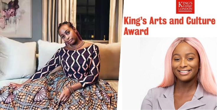 DJ Cuppy Awarded For Outstanding Achievements In Arts & Culture