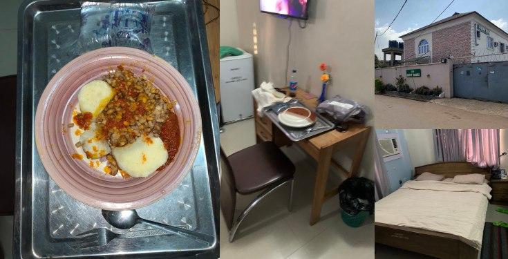 Man laments over poor meal he got at a guest house after paying N10K per night in Ibadan