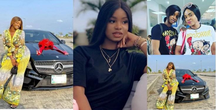 Iyabo Ojo's 19-year-old daughter, Priscilla gifts herself a Mercedes Benz