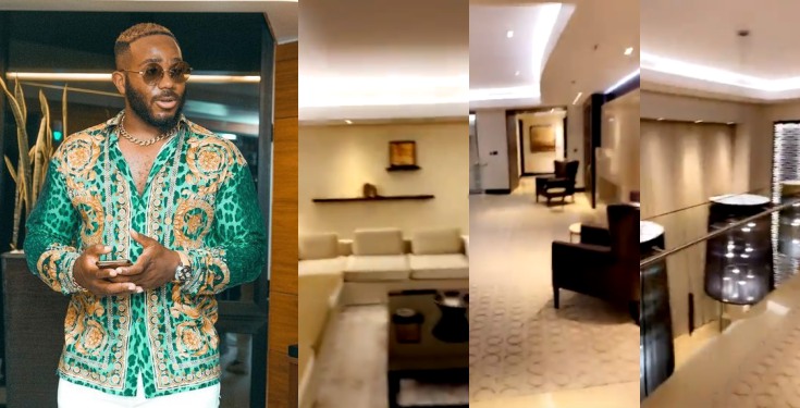 Billionaire's son, Kiddwaya shows off interior of his luxury apartment in Dubai (Video)