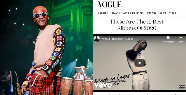 British Vogue: Wizkid's MIL album named one of the best of 2020, only Nigerian on list