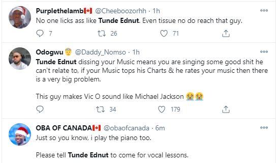 "Don’t ever sing again" - Netizens drag Tunde Ednut over new song featuring Davido (Video)