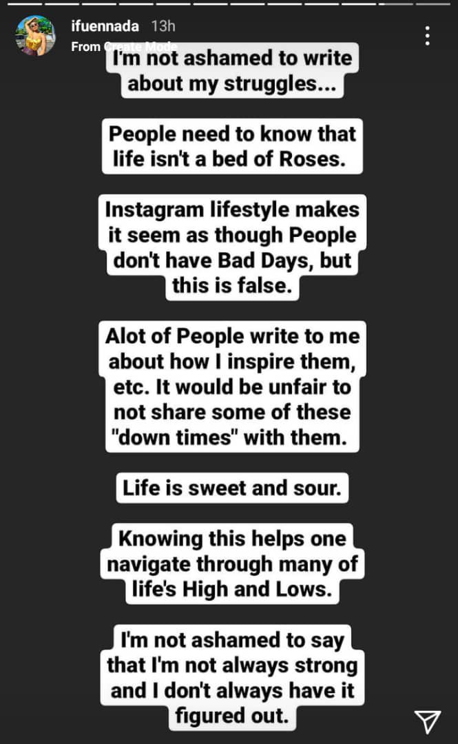 Ifu Ennada says God has neglected her