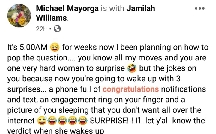 Man engages girlfriend while asleep