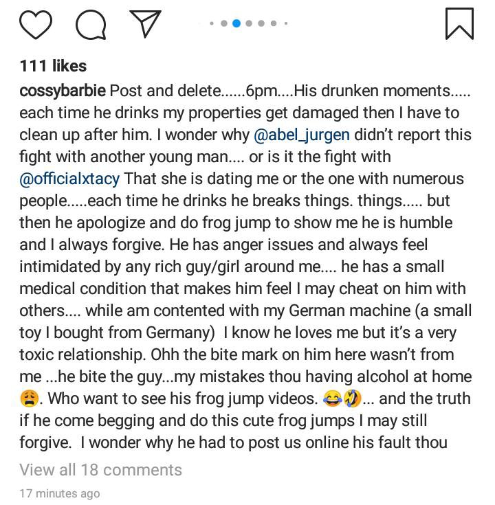 Cossy Orjiakor reacts to broken relationship