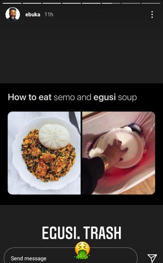 "Egusi Soup Is Trash" - Ebuka