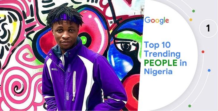 Laycon listed 6th on Google top 10 trending people in Nigeria