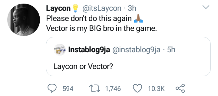 Laycon compared with Vector