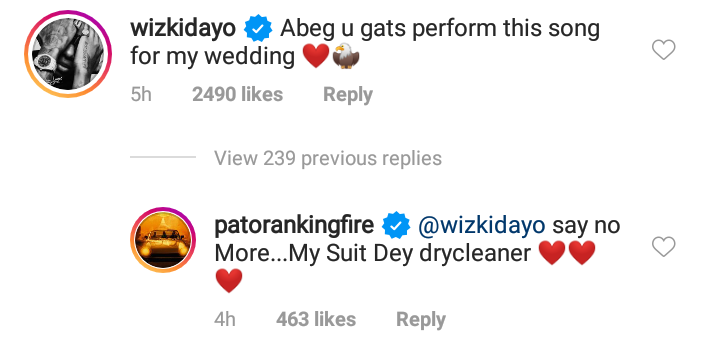 Perform at my wedding - Wizkid tells Patoranking