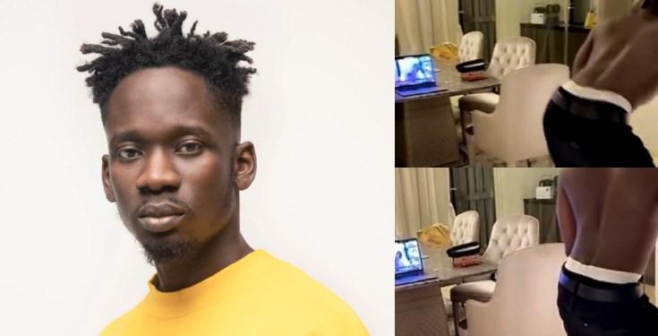 Fans drag Mr Eazi as he struggles to twerk while taking dance lesson (Video)