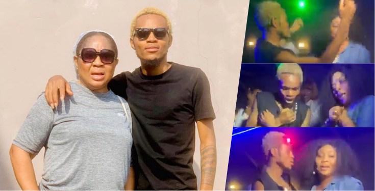 Regina Daniels’ Mom, Rita Daniels Hits The Club With Her Son (Video)