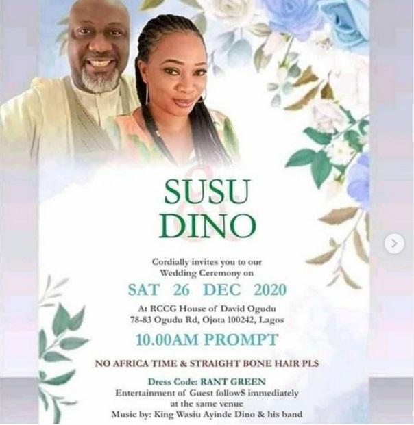 Dino Melaye denies wedding poster of himself and a woman, calls it photoshop