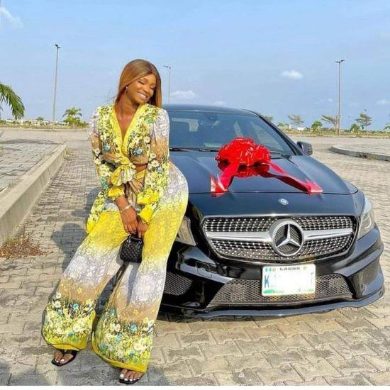 Iyabo Ojo's 19-year-old daughter, Priscilla gifts herself a Mercedes Benz