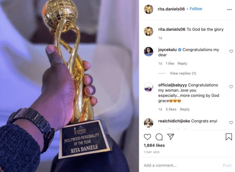 Regina Daniels’ Mom, Rita Awarded Nollywood Personality Of The Year