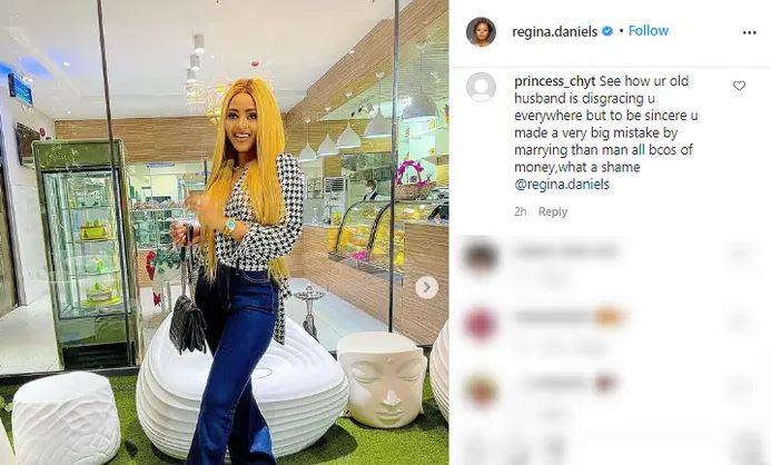 "Your old husband is disgracing you everywhere" - Fans troll Regina Daniels over Ned's 7th wife
