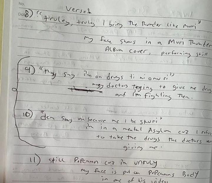 "Handwriting like that of a pharmacist" - Reactions as Burna Boy's note surfaces