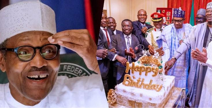 "They'll say the cake is N400M" - Nigerians tease Buhari over his birthday cake