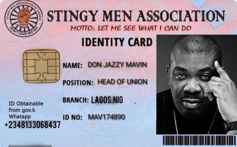 Don Jazzy joins trend, completes registration for 'Stingy Men Association' SMAN