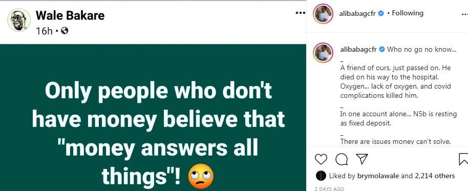 Only the poor believe money answers all things