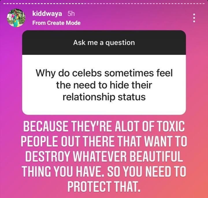 "Why Celebrities Hide Their Relationships" - Kiddwaya
