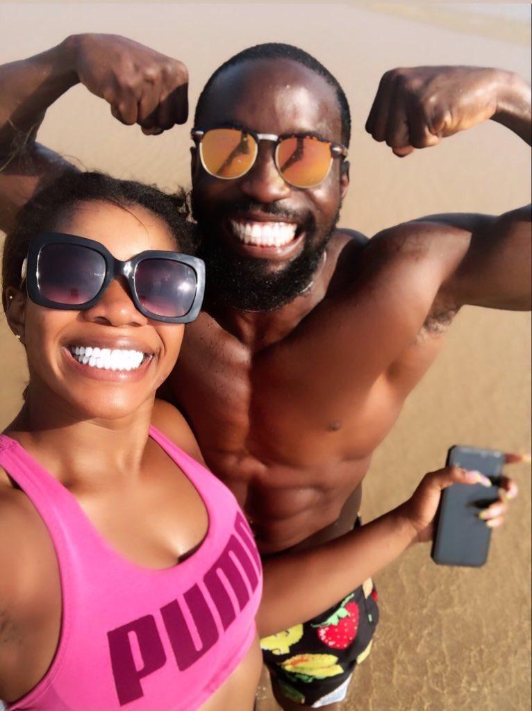 Shola Ogudu shows off her man