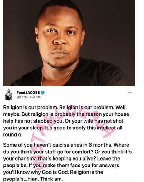 religion femi jacobs stabbed