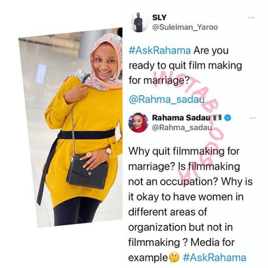 Rahama Sadau quit acting