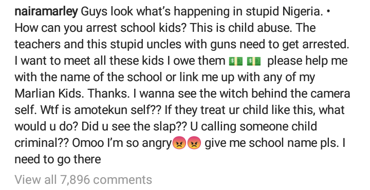 schoolchildren arrested for behaving like Naira