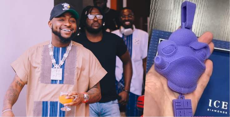 Davido acquires customized 'frog pendant' worth millions of naira (Video)