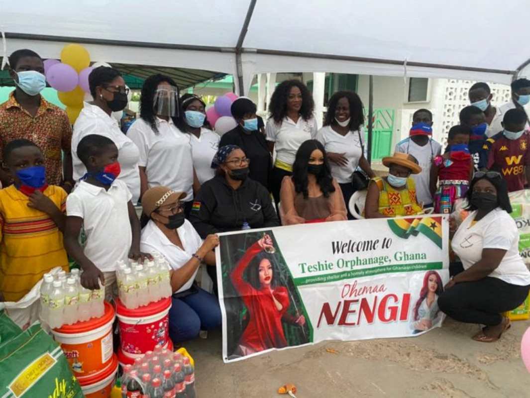 Nengi makes huge donation to orphanage home in Ghana (Video)