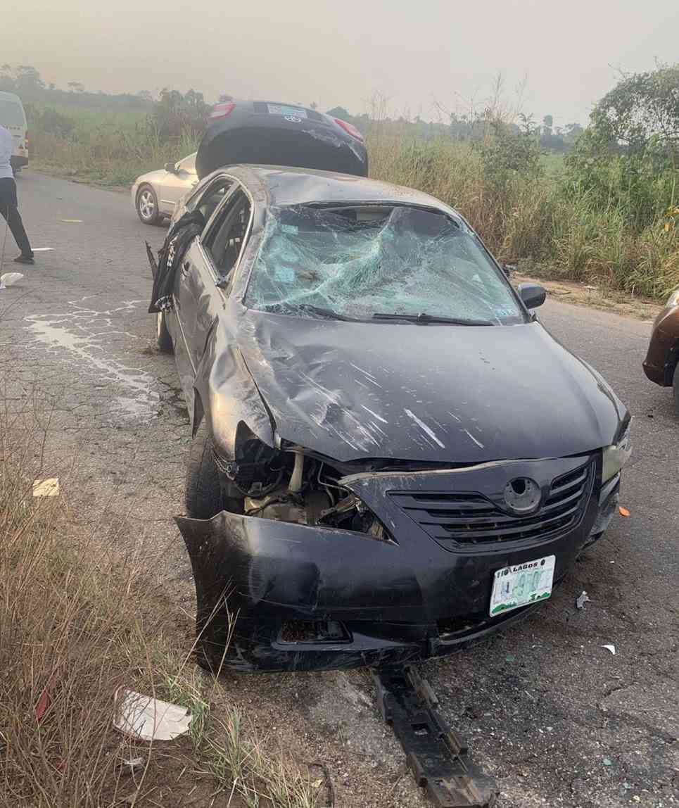 Wizkid's baby mama, Shola Ogudu survives car crash (Photos)