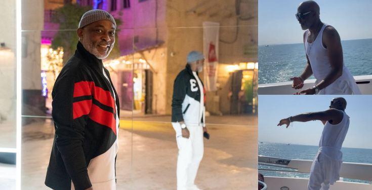 Nollywood actor RMD shows off dancing skills on a yacht in Dubai (Video) richard mofe damijo