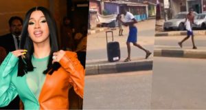 Cardi B replies Nigerian man who stripped to express undying love for her (Video)