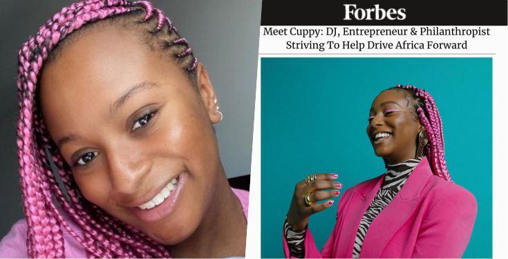 Dj Cuppy jubilates as she features on Forbes Magazine