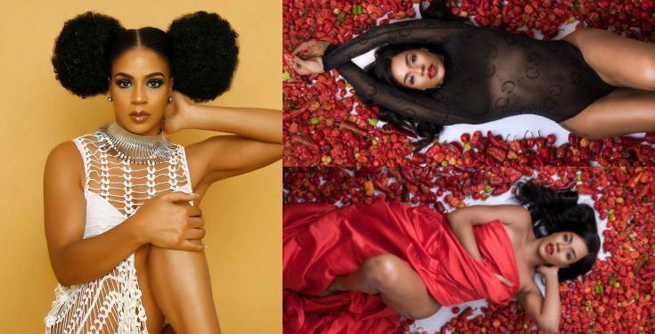 Reactions as Venita Akpofure celebrates 34th birthday with pepper themed photoshoot