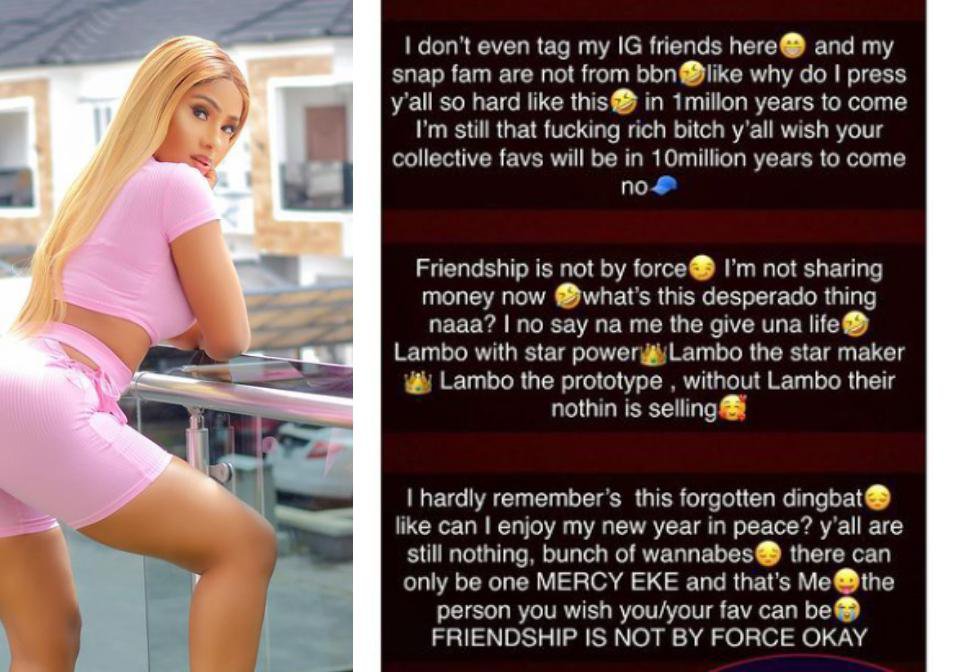 Mercy Eke slams those dragging her