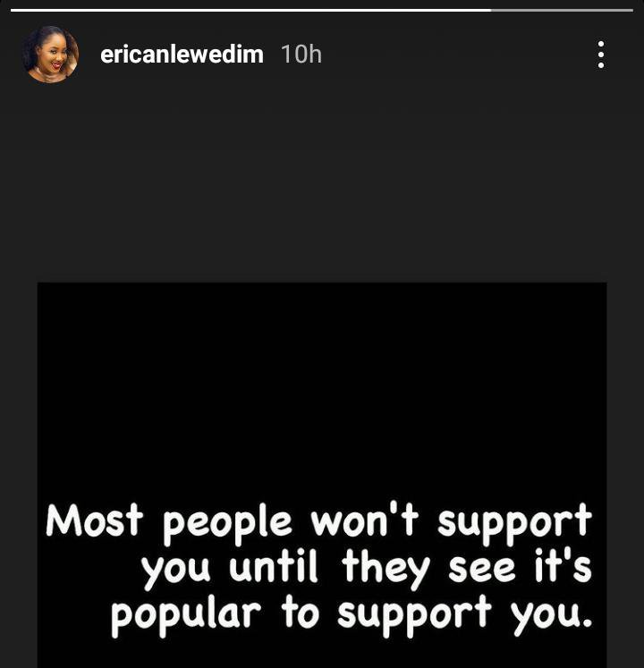why most people support you - Erica