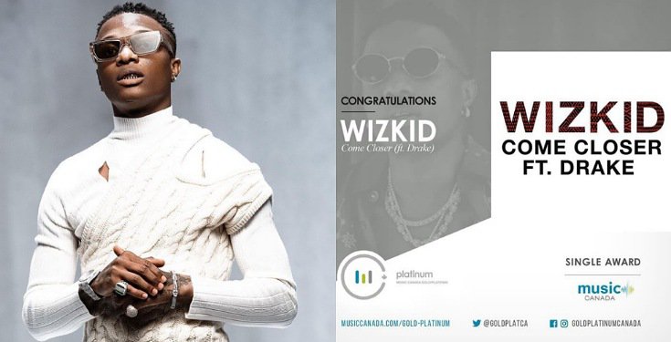 Wizkid goes platinum in Canada