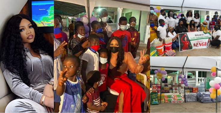 Nengi makes huge donation to orphanage home in Ghana (Video)